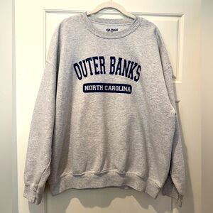 Vintage Gildan XL Gray Outer Banks Sweatshirt